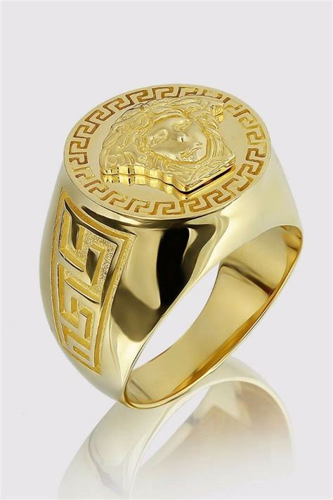 versace rings for him|versace gold ring for men.